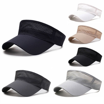 Регулируема шапка за бягане Голф Туризъм UV защита Дишаща празна горна шапка Удобна бързосъхнеща шапка за тенис Мъже Жени