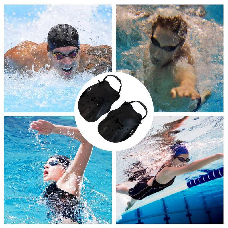 Ujumismõlad kätele Lastele Reguleeritav silikoonist vööga ujumiskindad Kaasaskantavad täiskasvanute ujumisvahendid äravooluavadega