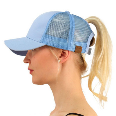 Kliirens pesapallimüts meeste naiste hobusesaba Snapback reguleeritav suvekaskett päikesemütsi võrgust Trucker Hat Gorras välimüts