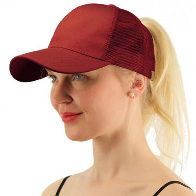 Kliirens pesapallimüts meeste naiste hobusesaba Snapback reguleeritav suvekaskett päikesemütsi võrgust Trucker Hat Gorras välimüts