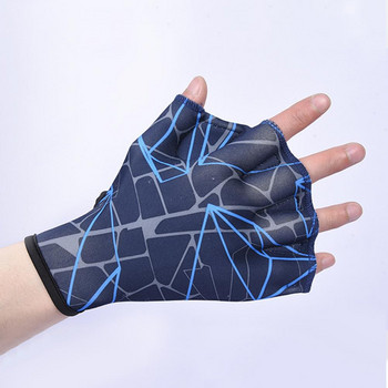 1 чифт издръжливи докосващи се до кожата ръкавици за плуване Водоустойчиви ръкавици за гмуркане за тренировка по плуване Гребло с ципеста Противоплъзгащо се
