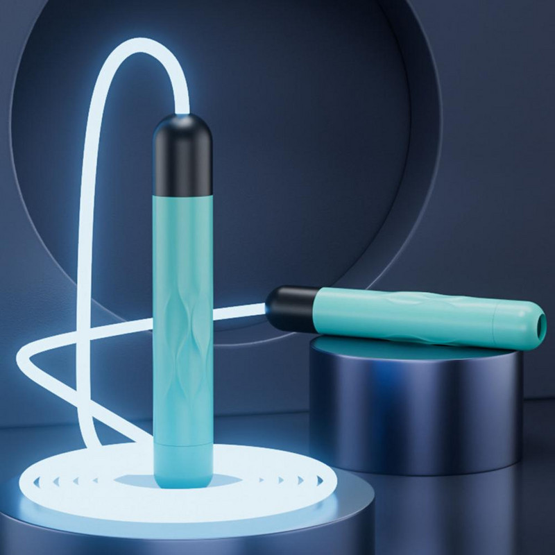 Coarda de sărit strălucitoare Ajustabilă anti-alunecare Funcționează cu baterie cu lumină TPU LED Coarda de sărit Luminată Coarda de sărit luminoasă pentru copii