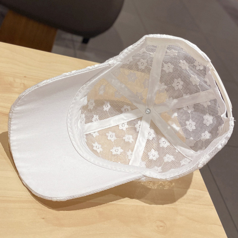 Tenisz sapka csipke női sapka nyári baseball sapka napernyő üreges sapka fekete lélegző strand napvédő sapka sapkák nőknek 2023 új
