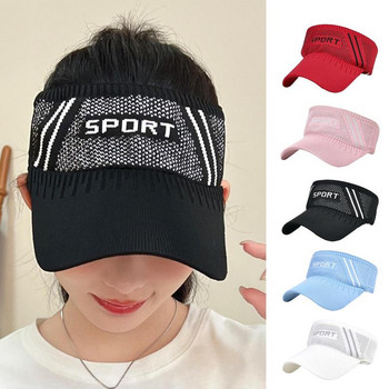 Летни празни горни шапки за слънце за жени UV защита Шапки с козирка за слънце Дишащи спортни тенис голф бягане слънцезащитни бейзболни шапки