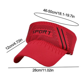 Летни празни горни шапки за слънце за жени UV защита Шапки с козирка за слънце Дишащи спортни тенис голф бягане слънцезащитни бейзболни шапки
