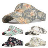 Καλοκαιρινά καπέλα αντηλιακής εκτύπωσης Γυναικεία αντηλιακά αναπνεύσιμα καπέλα γκολφ για τρέξιμο με ρυθμιζόμενο καπέλο προσωπίδα Αντιηλιακό καπέλο για υπαίθριες δραστηριότητες