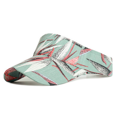 Καλοκαιρινά καπέλα αντηλιακής εκτύπωσης Γυναικεία αντηλιακά αναπνεύσιμα καπέλα γκολφ για τρέξιμο με ρυθμιζόμενο καπέλο προσωπίδα Αντιηλιακό καπέλο για υπαίθριες δραστηριότητες