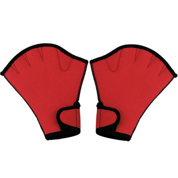 1 ζευγάρι γάντια κολύμβησης Aquatic Fitness Water Resistance Aqua Fit Paddle Training Fingerless Gloves THJ99