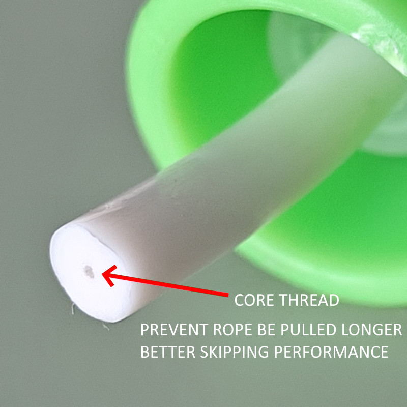 10,5 láb 3,2 méteres kötélhossz a fogantyúk között cc 5 mm-es pvc zsinór magmenettel 105 GRAM ugrókötél fitness 80A keménység