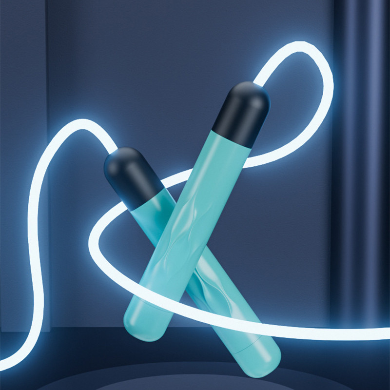 Coarda de săritură luminoasă reglabilă de 2,8 m Corzi de săritură strălucitoare de noapte Echipament de antrenament pentru antrenament Echipament pentru sport în aer liber iluminat cu LED