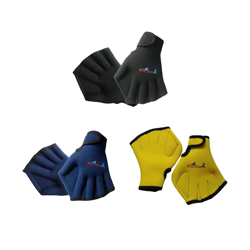 Hálós úszókesztyűk Úszókesztyűk vízi fitneszsportokhoz felnőtteknek