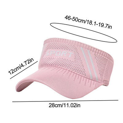 Pălării de soare goale de vară pentru femei Protecție UV Pălării pentru soare, sport, respirabil, tenis, golf, alergare, protecție solară, șepci de baseball