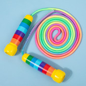 Puidust käepidemega hüppenöör, hüppenöör lastele 2,5/5 m reguleeritav hüppenöör.