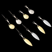 7 tk veepiisad/pajulehed kujuga metallist peibutis DIY kalapüügi atraktor Spinner tera VIB helkur lusikaga kalapüügivahend