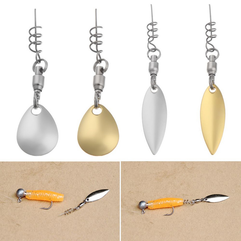 7 tk veepiisad/pajulehed kujuga metallist peibutis DIY kalapüügi atraktor Spinner tera VIB helkur lusikaga kalapüügivahend