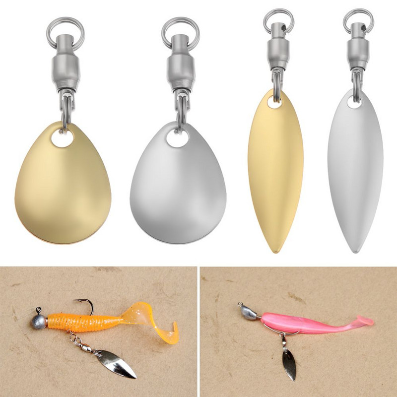 7 tk veepiisad/pajulehed kujuga metallist peibutis DIY kalapüügi atraktor Spinner tera VIB helkur lusikaga kalapüügivahend