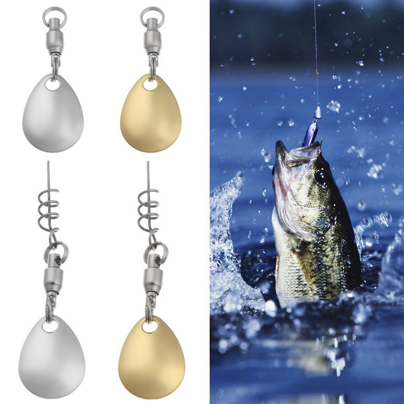 7 tk veepiisad/pajulehed kujuga metallist peibutis DIY kalapüügi atraktor Spinner tera VIB helkur lusikaga kalapüügivahend