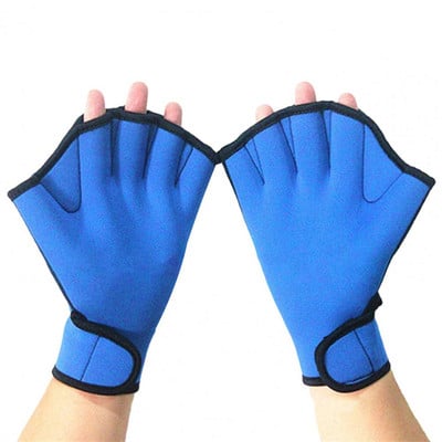 Mănuși cu palme Mănuși cu vâsle flexibile, cu jumătate de deget, durabile, creative, pentru înot acvatic