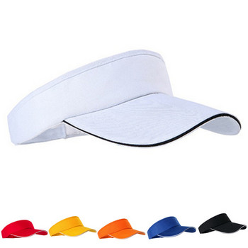 Дамска шапка Мъжка шапка Летни спортове Слънчеви шапки Слънчеви шапки Регулируема козирка UV защита Топ Празен плътен голф Слънцезащитна шапка за бягане
