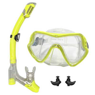 QYQ Sukeldumismask Professionaalne snorkelsukeldumismask ja snorkelid Prillid Prillid Sukeldumine Ujumine Easy Breath Tube komplekt Snorkelmask