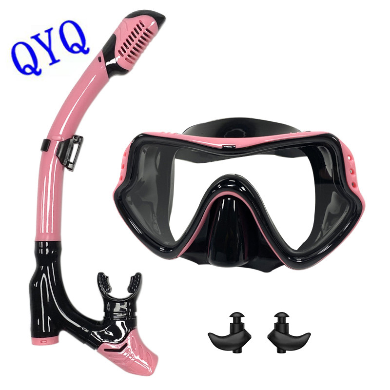 QYQ Sukeldumismask Professionaalne snorkelsukeldumismask ja snorkelid Prillid Prillid Sukeldumine Ujumine Easy Breath Tube komplekt Snorkelmask