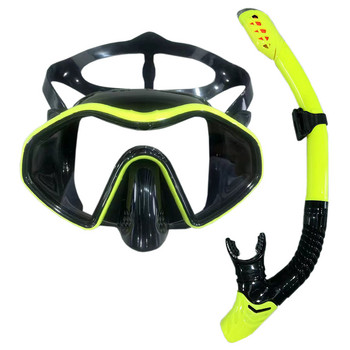 QYQ Професионални маски за гмуркане, комплект за гмуркане с шнорхел, силиконова пола за възрастни, очила, очила, оборудване за плувен басейн