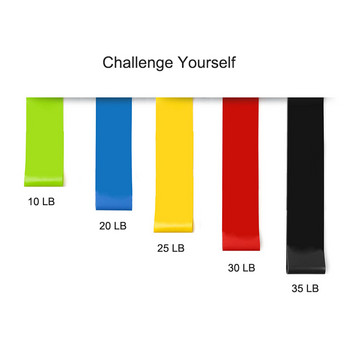 1PC Unisex φορητές μπάντες αντοχής γυμναστικής Προπόνηση Λαστιχένιες ζώνες γυμναστικής Yoga Elastic Gum Strength Pilates Crossfit Sports Tape