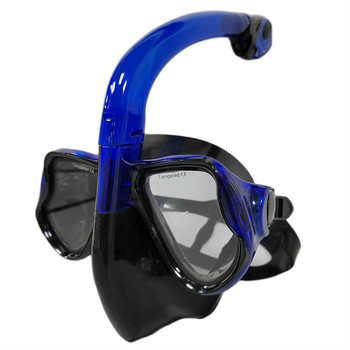 Маска за гмуркане с пълно лице, оборудване за гмуркане, професионална маска за гмуркане с шнорхел, против замъгляване, водоустойчиви меки силиконови очила, UV очила