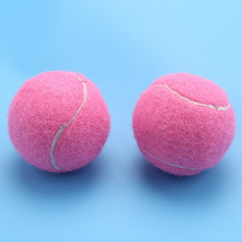 Опаковка от 6 бр. Розови топки за тенис Устойчиви на износване еластични тренировъчни топки 66 мм Дамска тренировъчна тенис топка за начинаещи за клуб