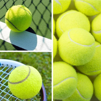 1 бр. Професионална подсилена гумена топка за тенис, амортисьор, висока еластичност, издръжлива тренировъчна топка за обучение в клубно училище