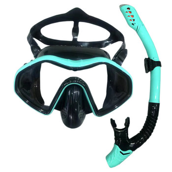 QYQ Професионални маски за гмуркане, комплект за гмуркане с шнорхел, силиконова пола за възрастни, очила против замъгляване, очила, оборудване за плувен басейн