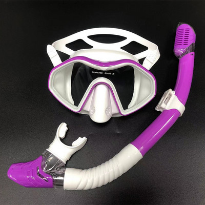 QYQ Επαγγελματικές μάσκες κατάδυσης Σετ κολύμβησης με αναπνευστήρα Φούστα σιλικόνης για ενήλικες Γυαλιά γυαλιά ομίχλης Εξοπλισμός πισίνας