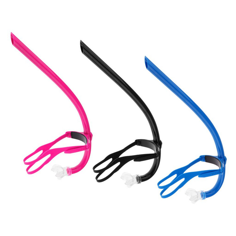 Ees keskele kinnitatav ujumissnorkel mugava huuliku ja reguleeritava pearihmaga