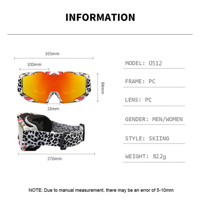 Kaitseprillide kate Talvisuusk meestele Sport Välis Tuulekindel Suusamask Lumelaud Lumi MTB Suusamisprillid UV-kaitse Suusaprillid