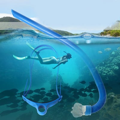 Преден централен шнорхел за плуване с удобен мундщук и регулируема презрамка за глава Подводна дихателна система