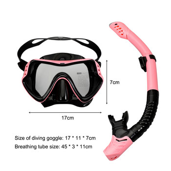 Подводни маски за гмуркане, гмуркане с шнорхел, комплект дихателни тръби за възрастни, силиконови очила против замъгляване, очила, оборудване за плувен басейн