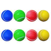 8 tk Creative Tennise pallid Treeningu tennisepallid Sport PU tennisepallid Mängupallid (2 tk kollast, 2 tk punast, 2 tk sinist, 2 tk