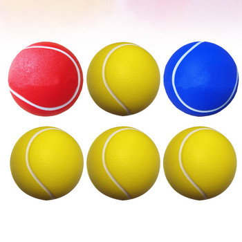 8 бр. Креативни тенис топки Тенис топки за тренировки Спортни PU тенис топки Топка за игра (2 бр. Жълти, 2 бр. Червени, 2 бр. Сини, 2 бр.