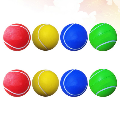 8 tk Creative Tennise pallid Treeningu tennisepallid Sport PU tennisepallid Mängupallid (2 tk kollast, 2 tk punast, 2 tk sinist, 2 tk