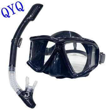 Εξαιρετικά ευρεία όραση πλωτή μάσκα κατάδυσης πνεύμονα καταδυτικής τσάντας φούστα σιλικόνης με τρεις καθρέφτες πανόραμα ενηλίκων πλήρης ξηρή μάσκα κατάδυσης