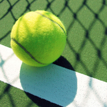 1 бр. Устойчива на еластичност гумена тенис тренировъчна топка за професионални игри Спортна масажна топка Тенис гумена тенис топка