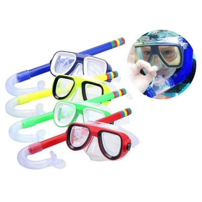 Деца Детски комплект за шнорхел Маска за гмуркане с шнорхел Очила за плуване Очила със сухи шнорхели Оборудване за тръби Нетоксично оборудване за гмуркане