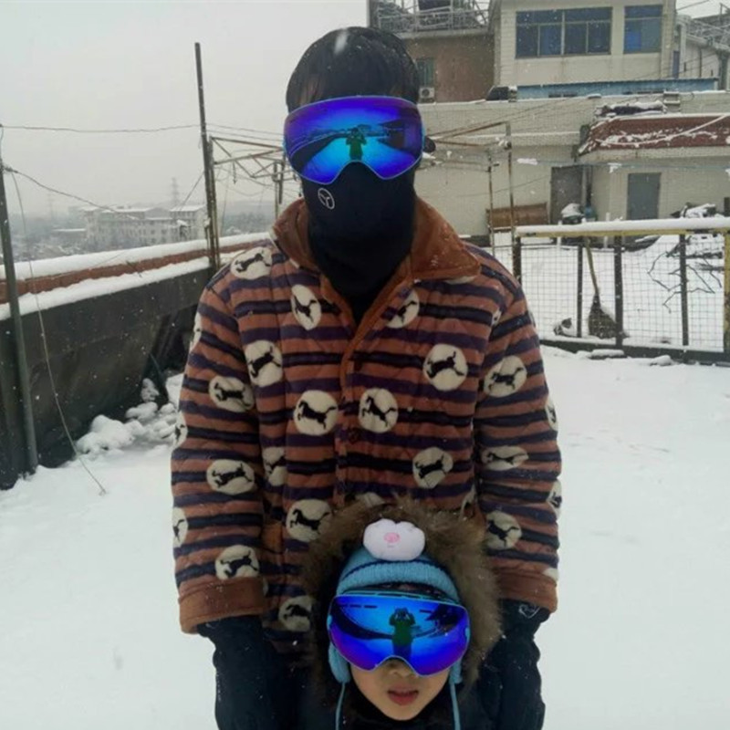 Ochelari cu straturi duble anti-ceață pentru schi snowboard, ochelari sferici cu unghi larg pentru zăpadă de înaltă calitate, UV400, bărbați, femei, ochelari pentru snowmobilul