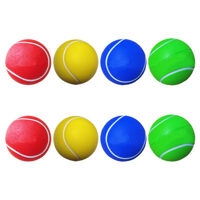 8 tk Creative Tennise pallid Treeningu tennisepallid Sport PU tennisepallid Mängupallid (2 tk kollast, 2 tk punast, 2 tk sinist, 2 tk