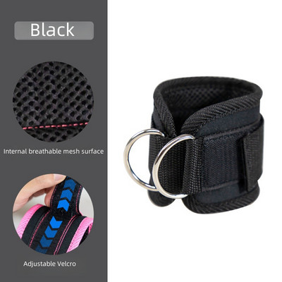 Fitnessi pahkluu rihmad, reguleeritavad D-rõngaga tugimansetid jõusaali jalgade jõutreeningu rihmaratas koos pandlaga Spordikaitse turvaröövlid