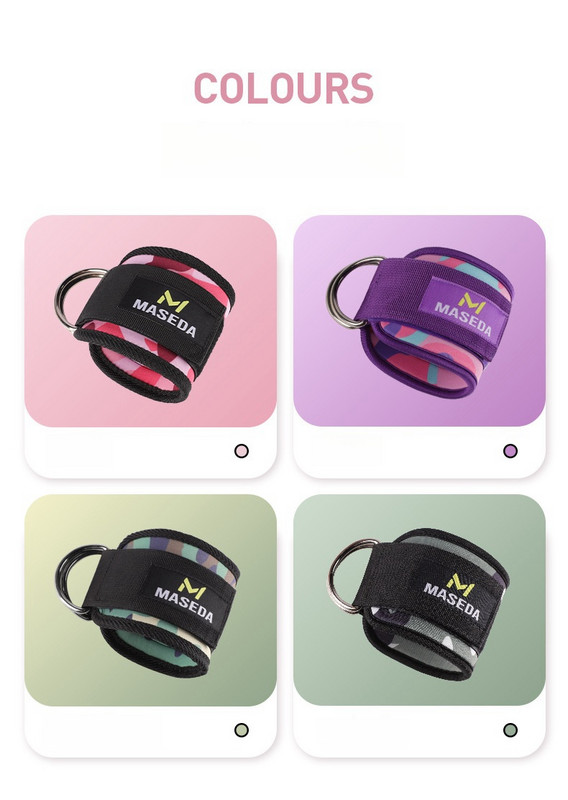 Fitnessi pahkluu rihmad, reguleeritavad D-rõngaga tugimansetid jõusaali jalgade jõutreeningu rihmaratas koos pandlaga Spordikaitse turvaröövlid