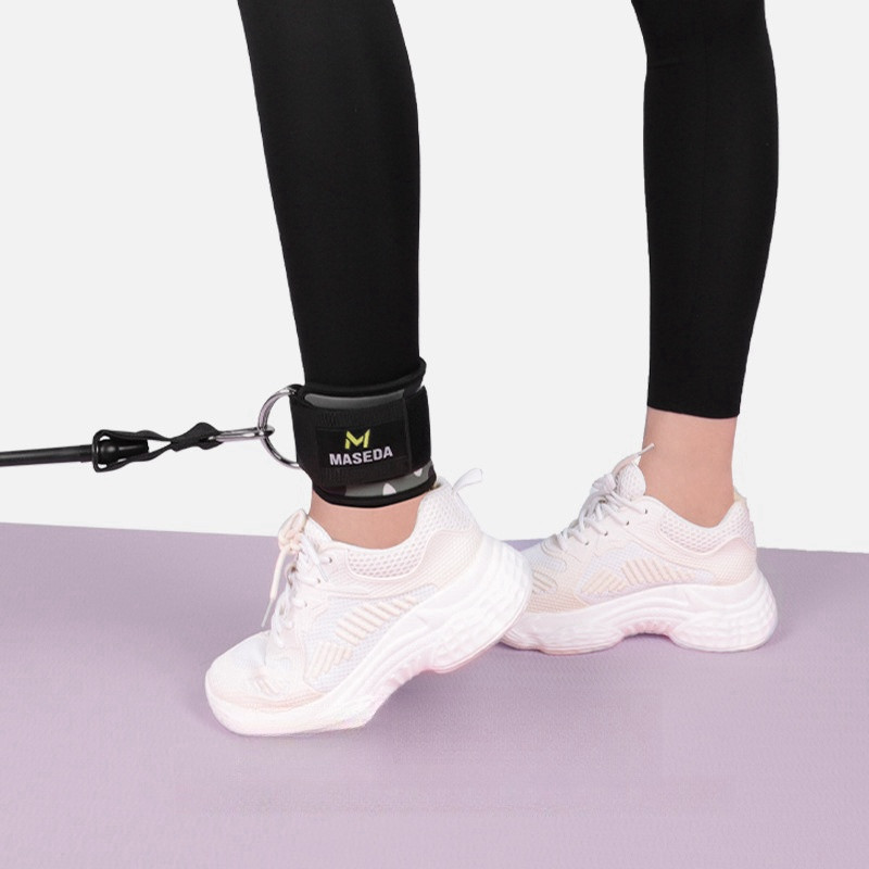 Fitnessi pahkluu rihmad, reguleeritavad D-rõngaga tugimansetid jõusaali jalgade jõutreeningu rihmaratas koos pandlaga Spordikaitse turvaröövlid