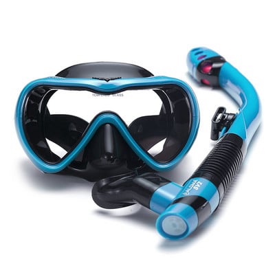 Непропусклив комплект за шнорхел Противозамъгляващи очила за плуване, очила за гмуркане със суха тръба за шнорхел за гмуркане с шнорхел, маска за гмуркане
