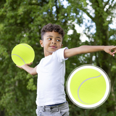 Tenis Câine de companie Gigant 24 cm Jucărie de antrenament în aer liber Câini de 9,5 inci Începători Practică Jucării mari scârțâitoare Joacă copii mari Gonflabil