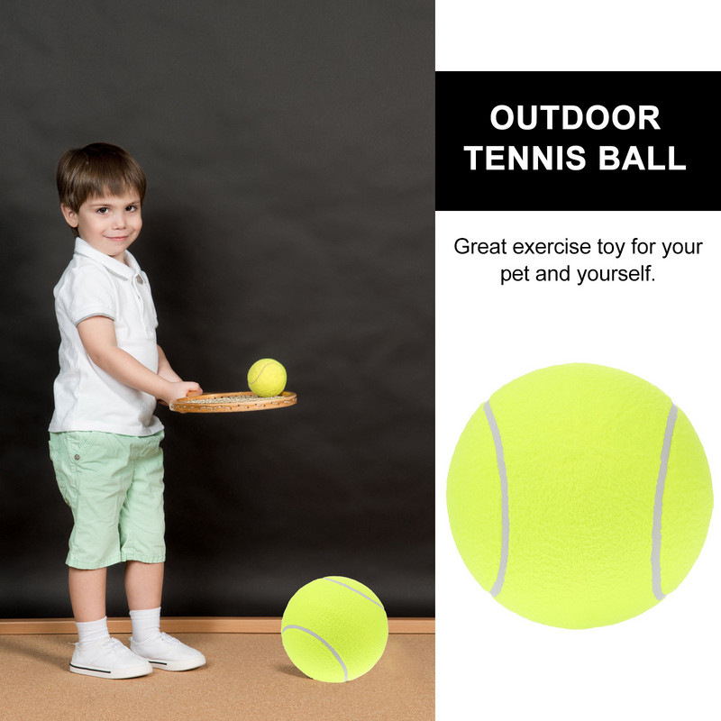 Tenis Câine de companie Gigant 24 cm Jucărie de antrenament în aer liber Câini de 9,5 inci Începători Practică Jucării mari scârțâitoare Joacă copii mari Gonflabil